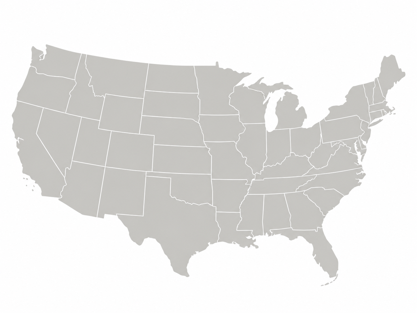 Illustrated map of the contiguous United States